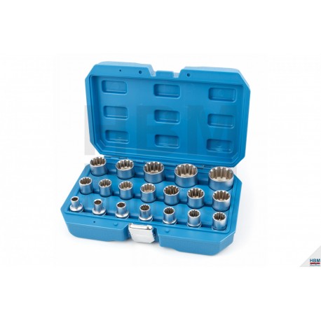 HBM Jeu de 19 Douilles Multilock Ø 8 à 32 mm - 9592