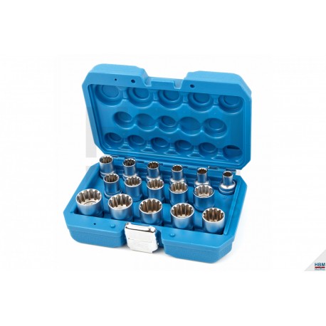 HBM Jeu de 16 Douilles Multilock Ø 8 à 24 mm - 9591