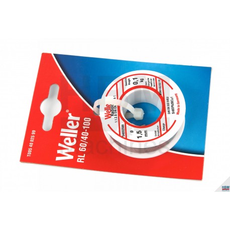 Weller RL60 / 40-100 Fil de soudure Ø 1.5 mm, 100 gr - T0054002599
