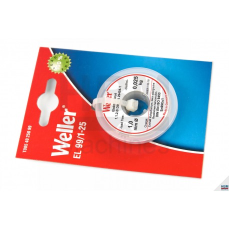 Weller EL99 / 1-25 Fil à souder sans plomb Ø 1 mm - 25g - T0054025099