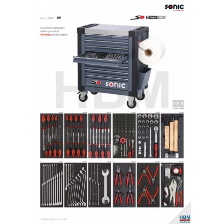 Sonic S9 Servante d'atelier + 168 outils - 716831
