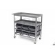 HBM Chariot à outils universel avec 6 bacs de rangement - 9826
