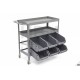 HBM Chariot à outils universel avec 6 bacs de rangement - 9826