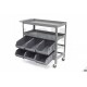HBM Chariot à outils universel avec 6 bacs de rangement - 9826
