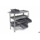 HBM Chariot à outils universel avec 6 bacs de rangement - 9826