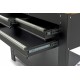 HBM Établi avec 3 tiroirs, paroi arrière, éclairage LED et multiprise - 9829