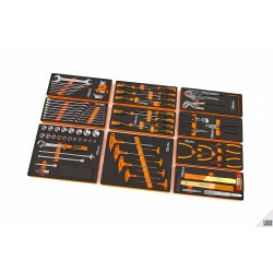 Beta Outillage pour servante d'atelier dans rack mousse, 91 pces - 059040201