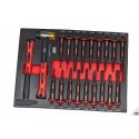 HBM Set de marteaux, burins, poinçons dans insert mousse de carbone - 9778