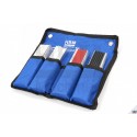 HBM Jeu de 4 paires de mors alu assortis pour étau, 100-125-150-200 mm