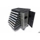 HBM Servante d'atelier 7 T + porte avec outillage en INCH, 245 pces - 9982