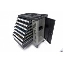 HBM Servante d'atelier 7 T + porte avec outillage en INCH, 245 pces - 9982