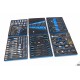 HBM Servante d'atelier 7 T + porte avec outillage en INCH, 245 pces - 9982