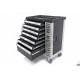 HBM Servante d'atelier 7 T + porte avec outillage en INCH, 245 pces - 9982