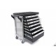 HBM Servante d'atelier 7 T + porte avec outillage en INCH, 245 pces - 9982