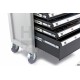 HBM Servante d'atelier 7 T + porte avec outillage en INCH, 245 pces - 9982