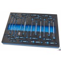 HBM Jeu 18 Poignées en T mesures en INCH dans incrustation mousse carbone pour servante - 9981