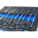 HBM Jeu 18 Poignées en T mesures en INCH dans incrustation mousse carbone pour servante - 9981
