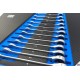 HBM Jeu de 13 Clés plates fourche-cliquet mesures en INCH, incrustation mousse carbone pour servante - 9980