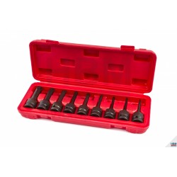 HBM Jeu de 9 douilles de force spline longues - 7743