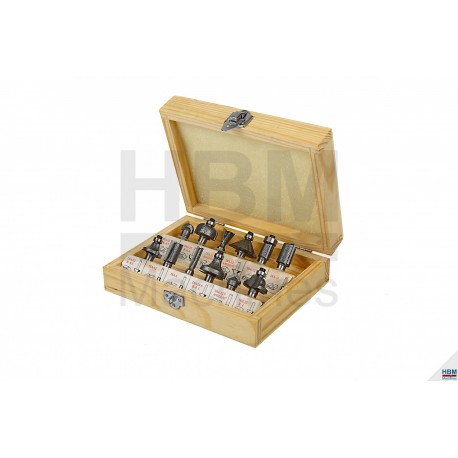 Coffret 12 fraises à bois CARBURE assorties - 3912