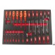 HBM Jeu de tournevis 25 pcs rack en mousse carbone pour servante - 9770