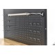 Etabli 115 cm plateau bois avec dos à caissons, éclairage LED