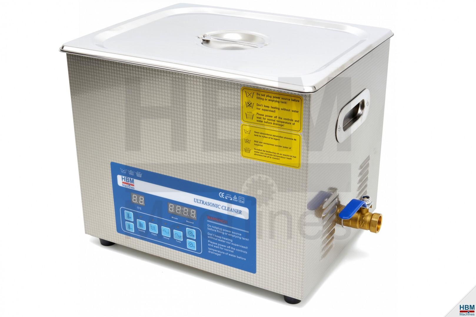 HBM Bac de nettoyage à ultrasons 10 litres - 10769 - MACHINES ET  OUTILS-FRANCE