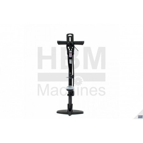 HBM Pompe à vélo avec manomètre et jeux d'adaptateurs - 10646