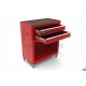 HBM Servante d'atelier 2 Tiroirs avec clapet ROUGE - 10437