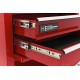 HBM Servante d'atelier 2 Tiroirs avec clapet ROUGE - 10437