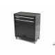 HBM Servante d'atelier 2 Tiroirs avec clapet NOIRE - 10438