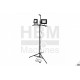 HBM Lampe de chantier double à LED 2 x 50 W, 2 x 4000 Lumen sur trépied - 9924