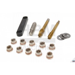 HBM Kit de réparation de filetage de piston de frein 15 pces pour VAG, Opel et Ford - 10495