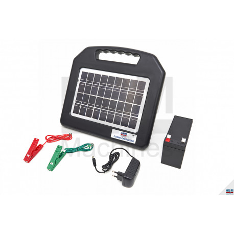 HBM Électrificateur solaire Profi pour clôture électrique avec batterie 12V - 8Ah - 10872