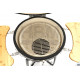 Barbecue en céramique Kamado Black Edition Ø55 cm sur socle à roulettes - K11112
