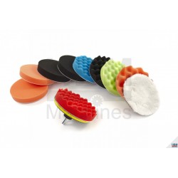 HBM Kit de polissage 12 pièces attachement M14 et 6 mm, Ø 125, 150, 180 mm