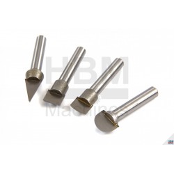 HBM Jeu 4 Pointes pour gouge à bois - 6489