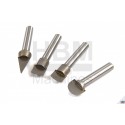HBM Jeu 4 Pointes carbure pour gouge à bois - 6489