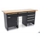 Etabli HBM 171 cm 6 tiroirs , plateau bois
