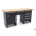 Etabli HBM 171 cm 6 tiroirs , plateau bois