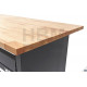 HBM Etabli 171 cm avec 6 tiroirs 2 porteset plan de travail en bois massif - 10915