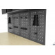 Etabli avec portes et caissons gris-noir 160x200