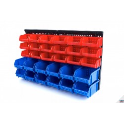 HBM Support de rangement mural avec 30 bacs - 9669