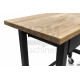 HBM Établi mobile avec 2 tiroirs et plan de travail en bois massif 122 cm - 10716