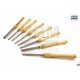 Coffret 8 gouges HSS de tournage sur bois 425 mm - 00989