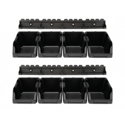 10 boites de rangement bacs + rack