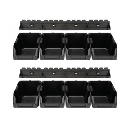 10 boites de rangement bacs + rack