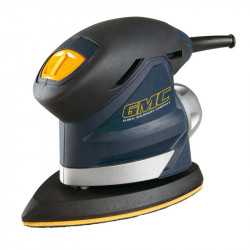GMC Ponceuse orbitale à main multifonctionnelle 130 W + 12 feuilles abrasives