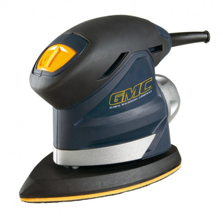 GMC Ponceuse orbitale à main multifonctionnelle 130 W + 12 feuilles abrasives