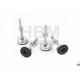HBM Jeu de 4 pieds réglables, filetage M12 - 125 kg - 9251